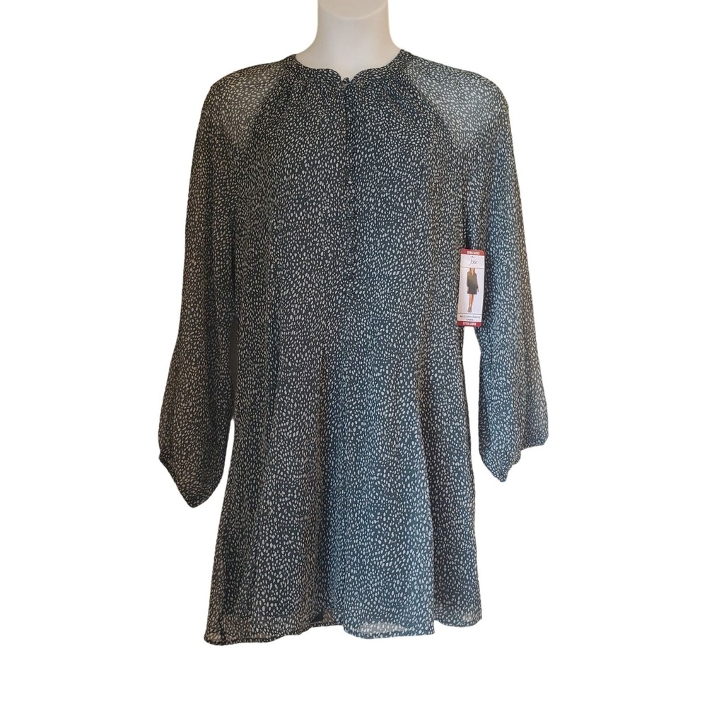 Joie XL Green Arctic Animal Spot Balloon‎ Sleeve Dress Mini NWT Mob Boss Party